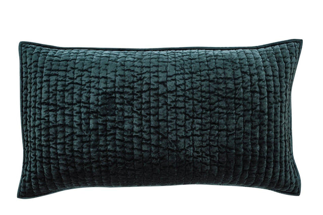 Orchids Lux Walton Channel Forest Green 20 X 36 Quilt Sham