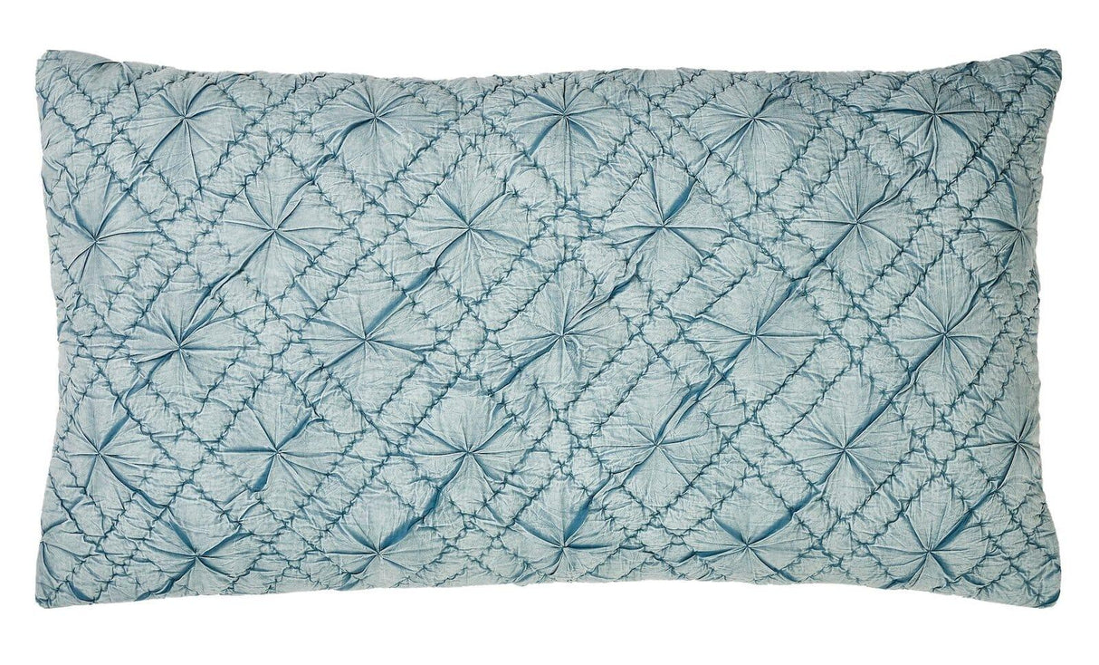 Orchids Lux Mirabelle Geomatric Teal 20 X 36 Quilt Sham