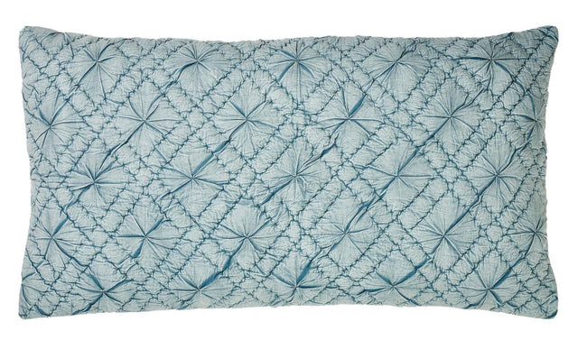 Orchids Lux Mirabelle Geomatric Teal 20 X 36 Quilt Sham