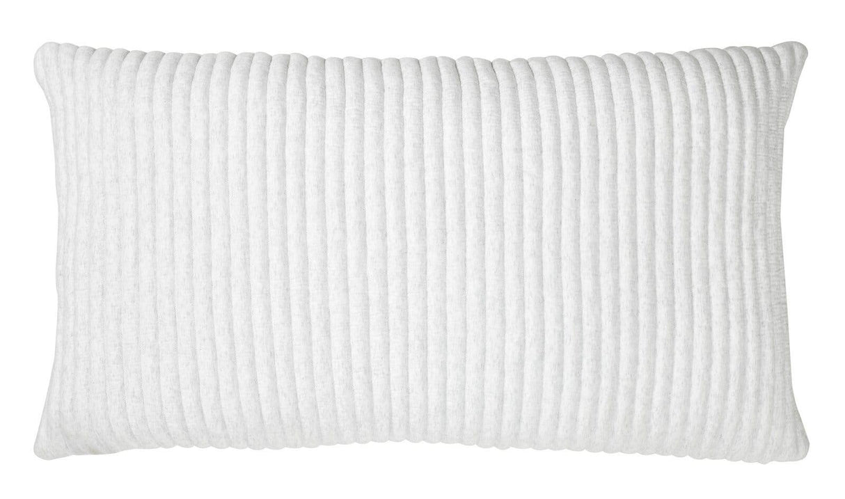 Orchids Lux Charlton Channel Quilting White Melange 20 X 36 Quilt Sham