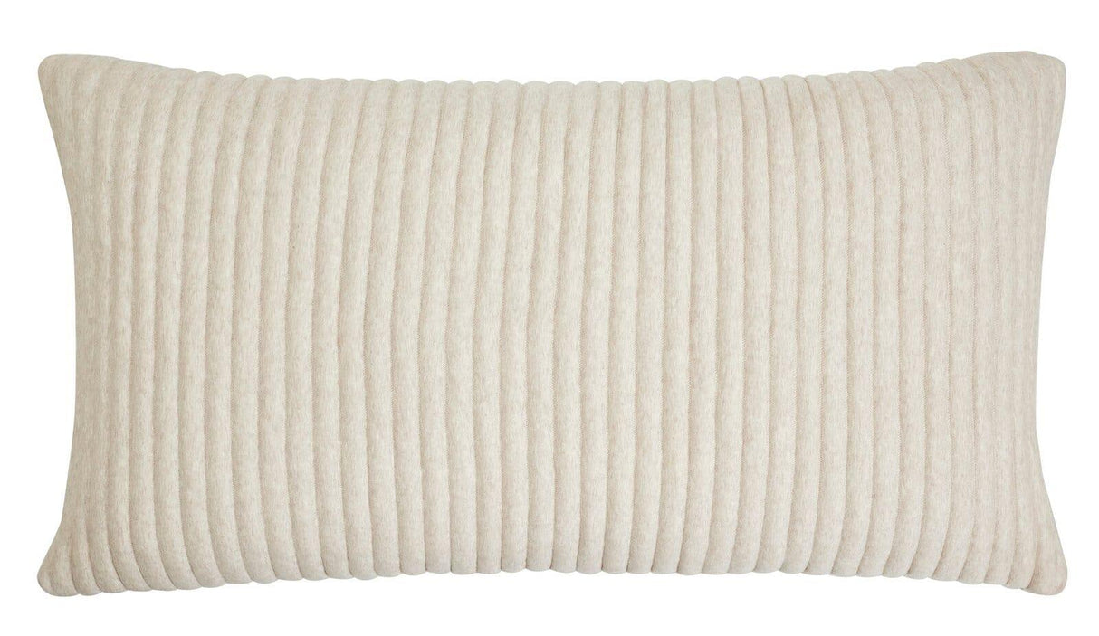 Orchids Lux Charlton Channel Quilting Oatmeal Melange 20 X 36 Quilt Sham