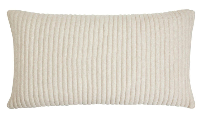 Orchids Lux Charlton Channel Quilting Oatmeal Melange 20 X 36 Quilt Sham