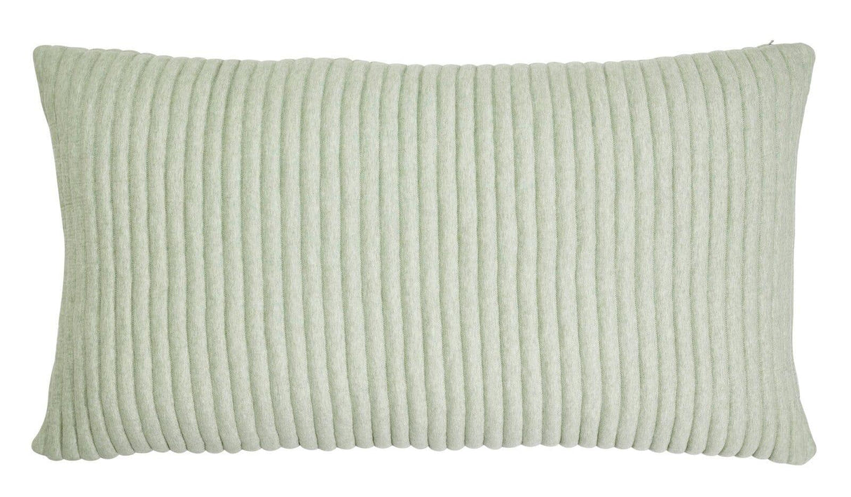 Orchids Lux Charlton Channel Quilting Green Melange 20 X 36 Quilt Sham