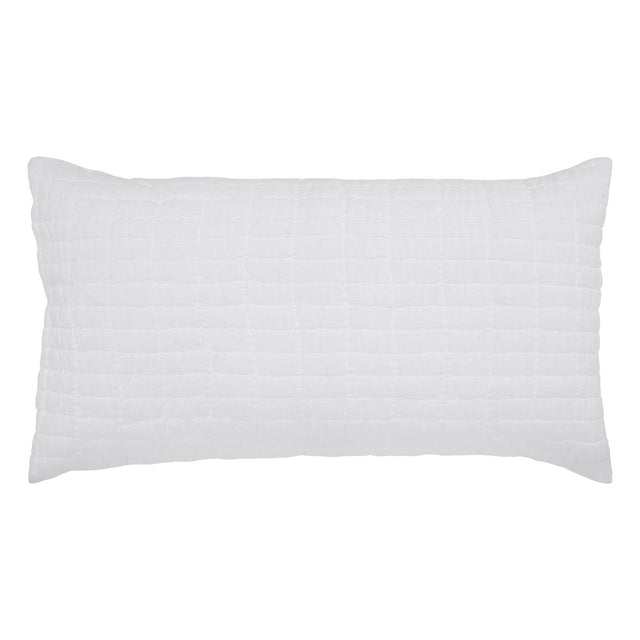 Orchids Lux Logan Geomatric White 20 X 36 Quilt Sham