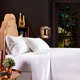 Orchids Lux Merida Solid Color White 78 X 80 Sheet Set