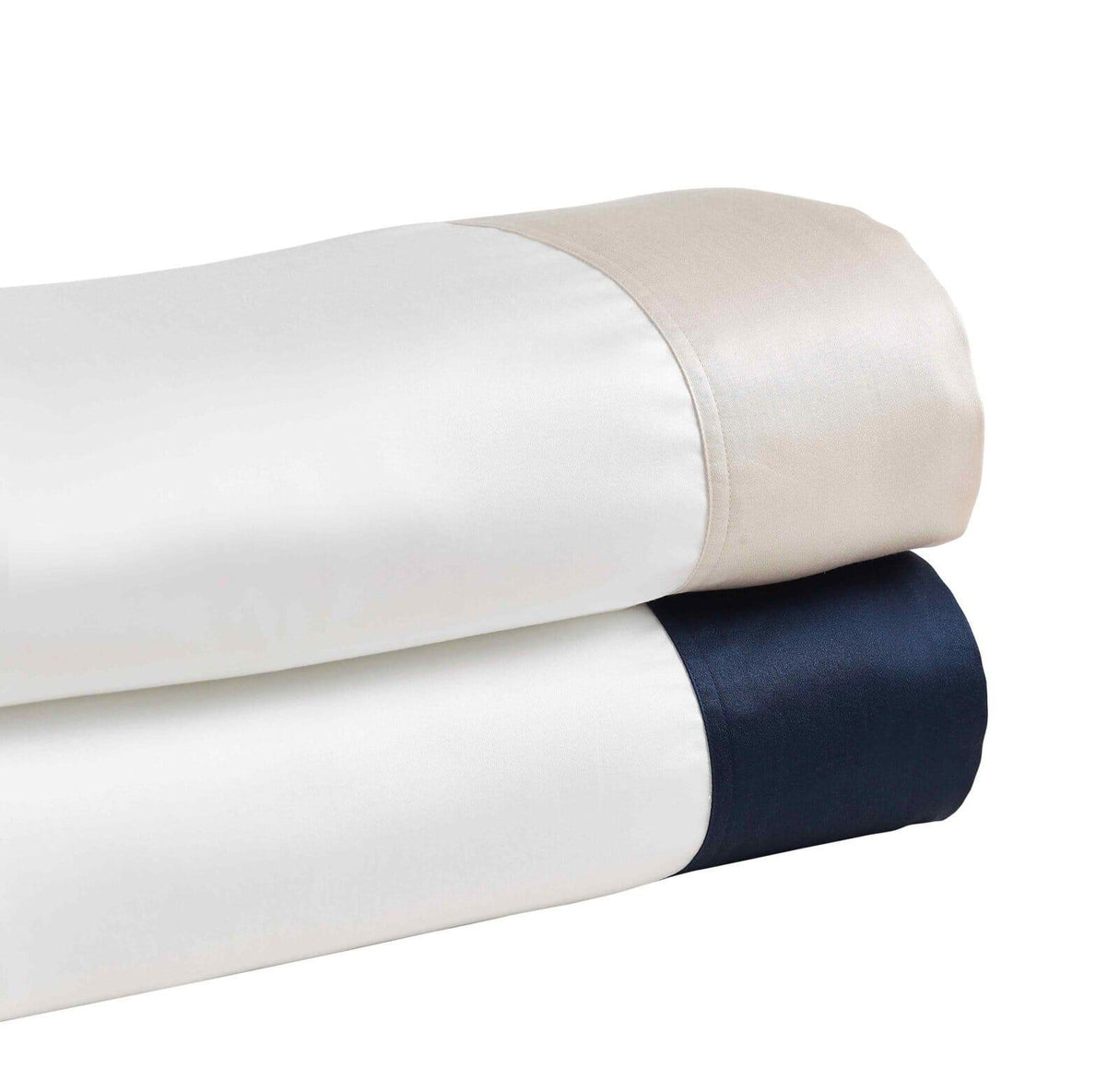 Orchids Lux Porto Solid Color White/ Beige 78 X 80 Sheet Set