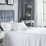 Orchids Lux Venice Solid Color & Pleated White 78 X 80 Sheet Set