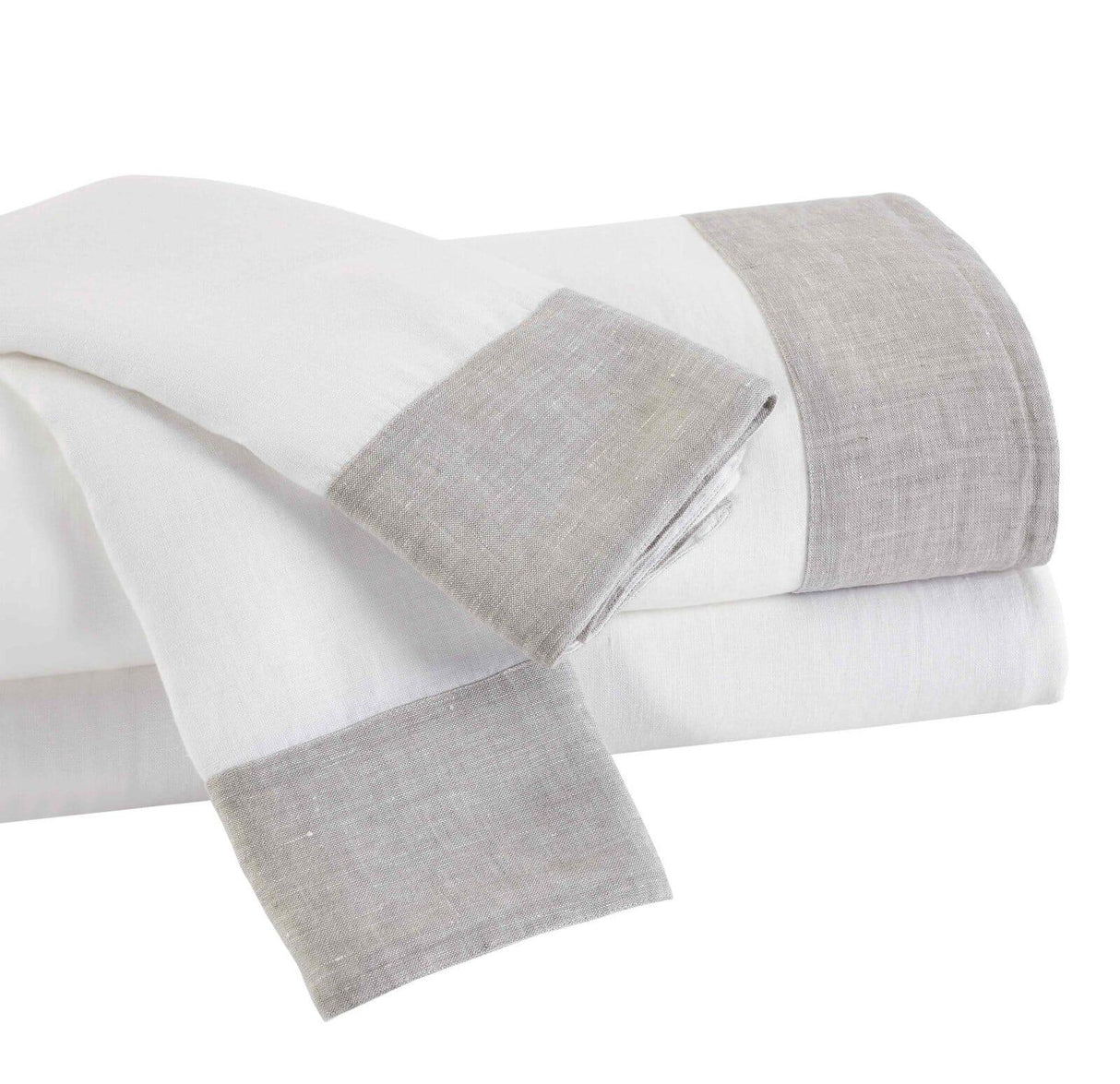 Orchids Lux Kyoto Solid Color White/ Mist 60 X 80 Sheet Set