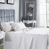 Orchids Lux Venice Solid Color & Pleated Silver 60 X 80 Sheet Set