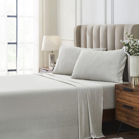 Orchids Lux Halston Solid Color Mist Melange 60 X 80 Sheet Set