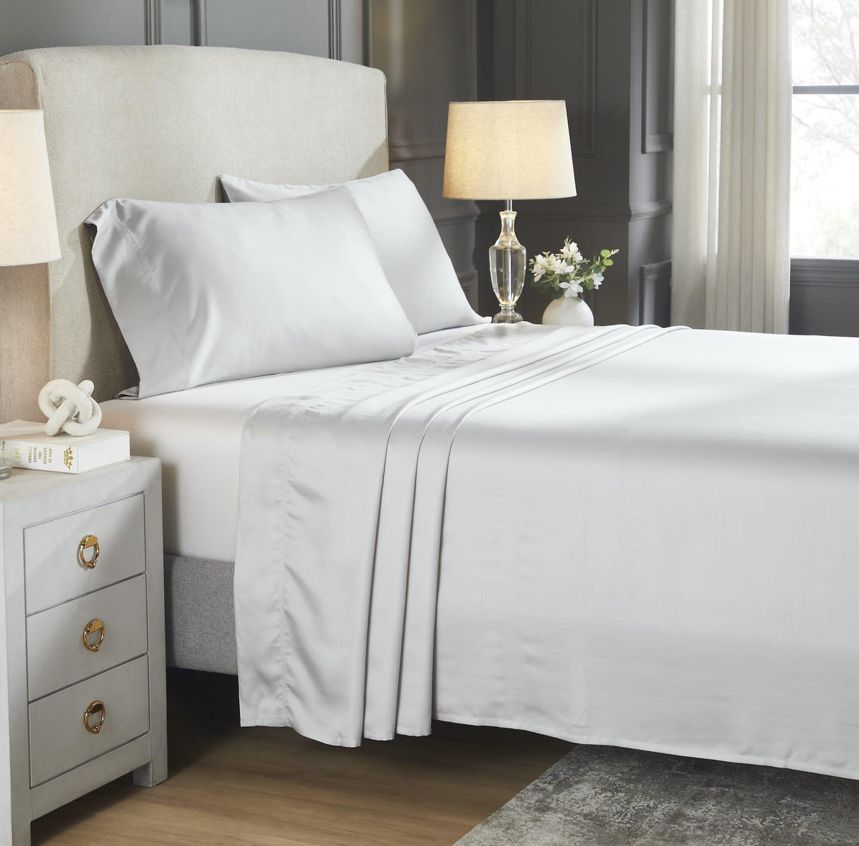 Orchids Lux Merida Solid Color Mist 60 X 80 Sheet Set