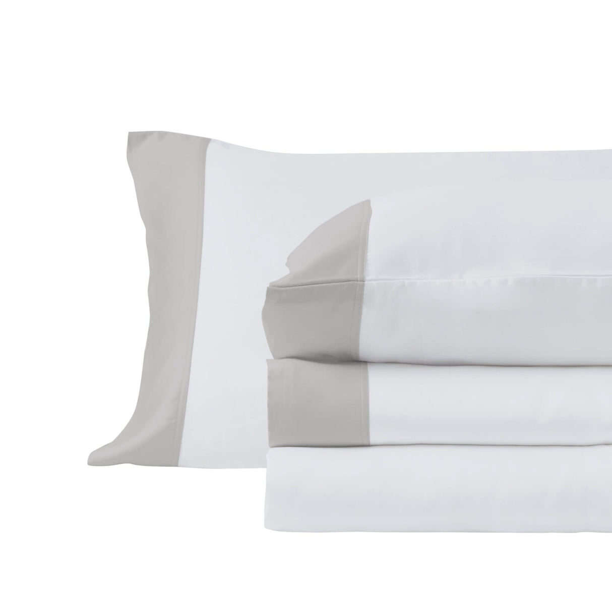 Orchids Lux Porto Solid Color White/ Mist 60 X 80 Sheet Set