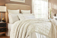 Orchids Lux Luna Stitch White 118 X 98 Quilt