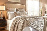 Orchids Lux Luna Stitch Champagne 94 X 96 Quilt