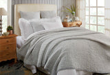 Orchids Lux Bella Channel Quilting Snow 110 X 96 Quilt