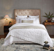 Orchids Lux Sophie Solid Color/Stitch White 110 X 96 Quilt
