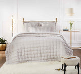 Orchids Lux Madison Stitch Oyster 110 X 96 Quilt