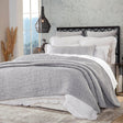 Orchids Lux Bella Channel Quilting Grey 110 X 96 Quilt