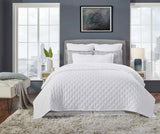 Orchids Lux Oscar Stitch White 94 X 96 Quilt