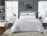 Orchids Lux Bailey Solid Color & Tuck Embroidery White 94 X 96 Quilt