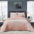 Orchids Lux Clermont Geomatric Rose 110 X 96 Quilt