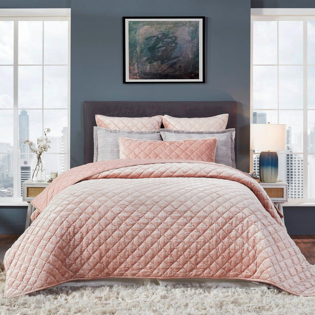 Orchids Lux Clermont Geomatric Rose 94 X 96 Quilt