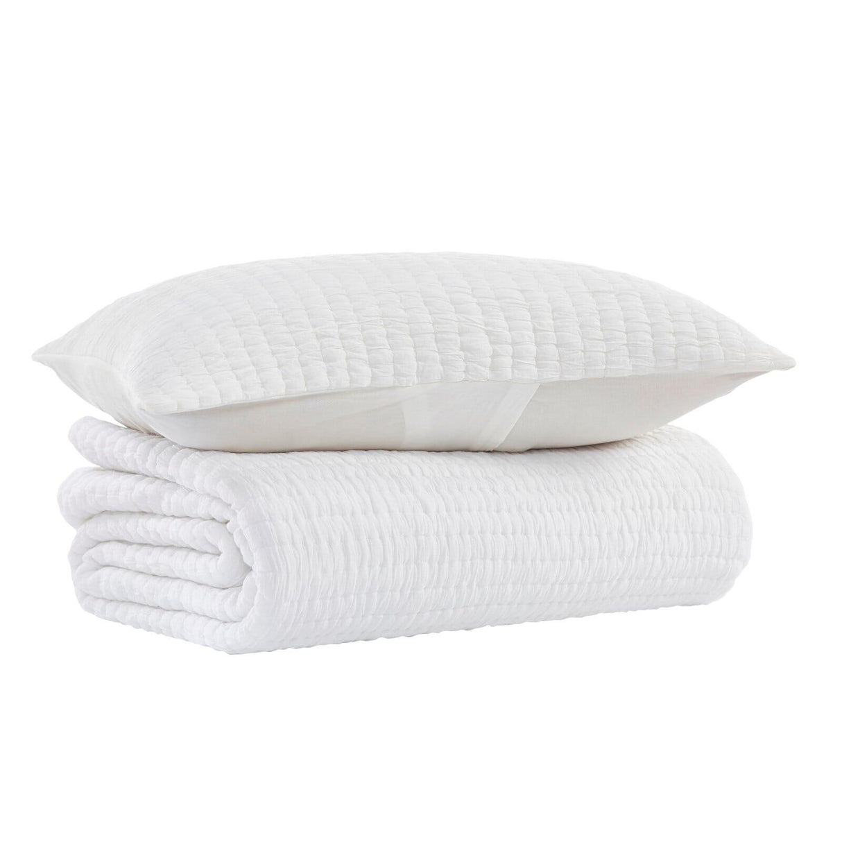 Orchids Lux Bella Channel Quilting White 110 X 96 Quilt