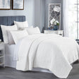 Orchids Lux Bella Channel Quilting White 94 X 96 Quilt