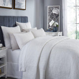 Orchids Lux Bella Channel Quilting Off-White 94 X 96 Quilt