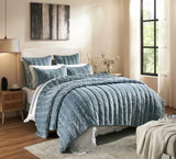 Orchids Lux Gatsby Channel Quilting Nocturne 94 X 96 Quilt