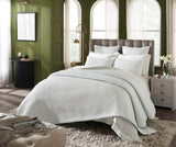 Orchids Lux Charlton Channel Quilting White Melange 94 X 96 Quilt