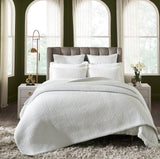 Orchids Lux Charlton Channel Quilting White Melange 94 X 96 Quilt