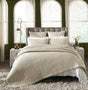 Orchids Lux Charlton Channel Quilting Oatmeal Melange 94 X 96 Quilt