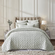 Orchids Lux Luna Stitch Ice Mint 110 X 96 Quilt