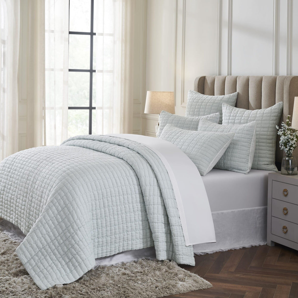 Orchids Lux Logan Geomatric Sky 94 X 96 Quilt