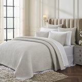 Orchids Lux Charlton Channel Quilting Mist Melange 110 X 96 Quilt