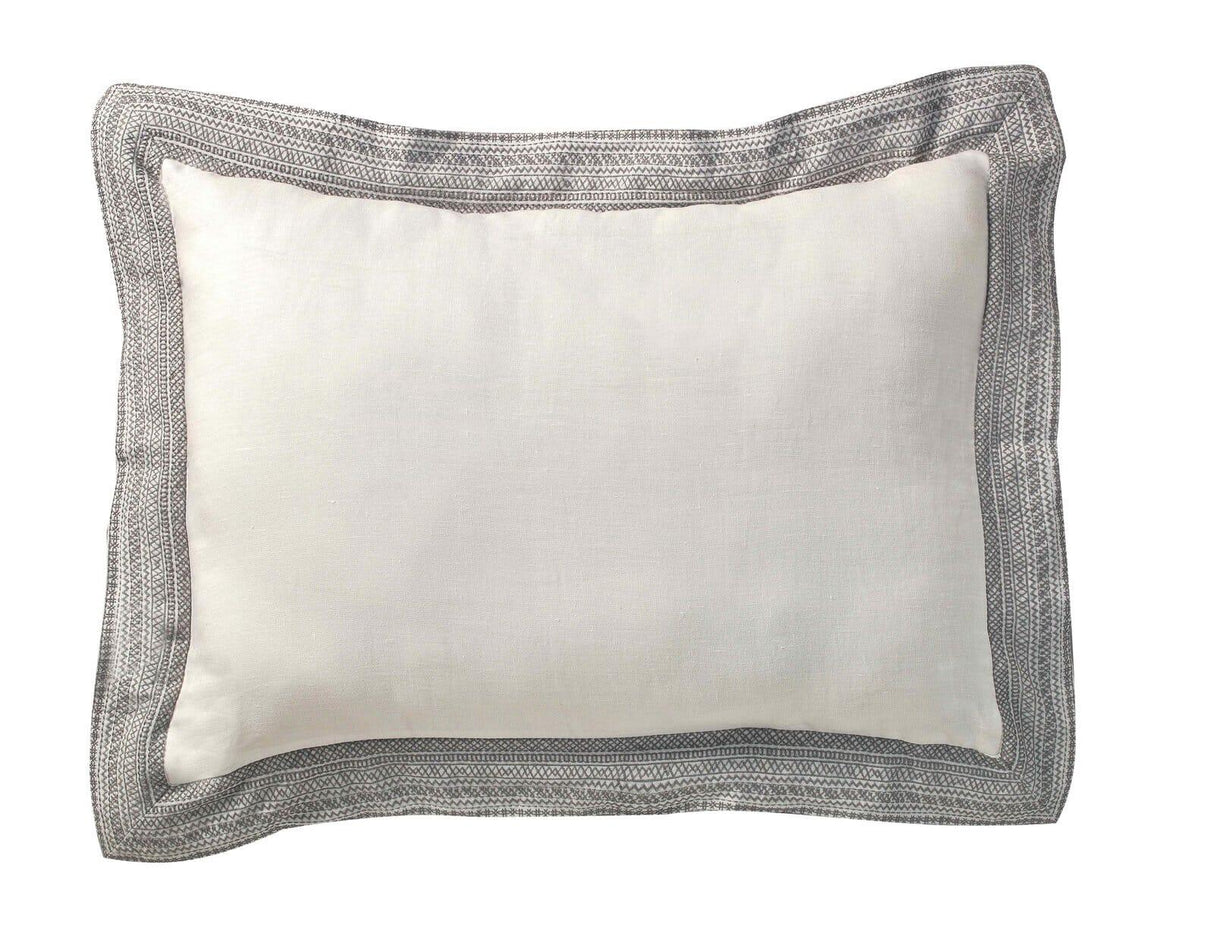 Orchids Lux Parker Solid Color & Embroidery Fog 20 X 26 Duvet Cover Sham