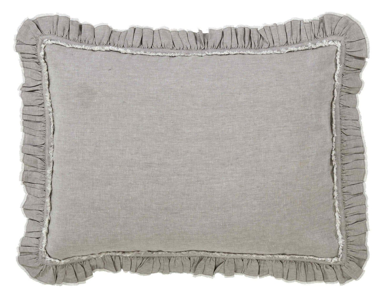 Orchids Lux Ruffle Solid Color & Ruffle Grey 20 X 26 Duvet Cover Sham