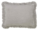 Orchids Lux Ruffle Solid Color & Ruffle Grey 20 X 26 Duvet Cover Sham