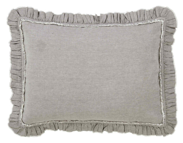 Orchids Lux Ruffle Solid Color & Ruffle Grey 20 X 26 Duvet Cover Sham