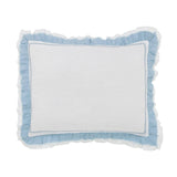 Orchids Lux Solana Solid Color & Ruffle French Blue 20 X 26 Duvet Cover Sham