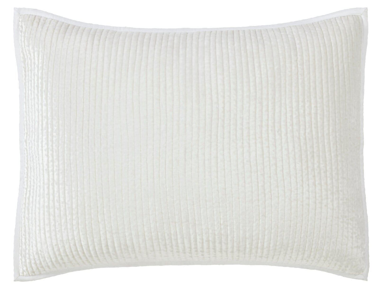 Orchids Lux Spencer Channel White 20 X 26 Coverlet Sham