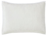 Orchids Lux Spencer Channel White 20 X 26 Coverlet Sham