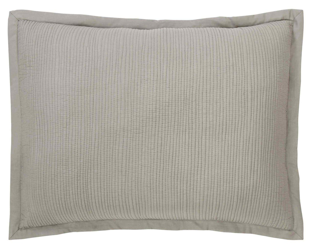Orchids Lux Laela Stripes Pewter 20 X 26 Coverlet Sham