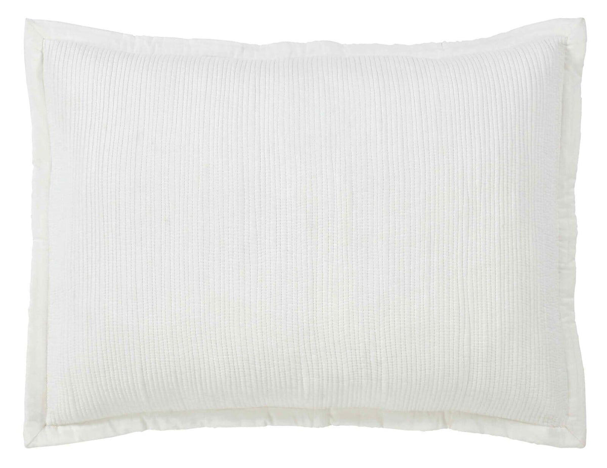 Orchids Lux Laela Stripes White 20 X 26 Coverlet Sham