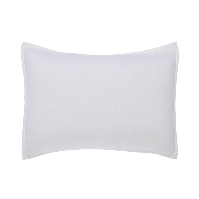 Orchids Lux Athena Chevron White 20 X 26 Coverlet Sham