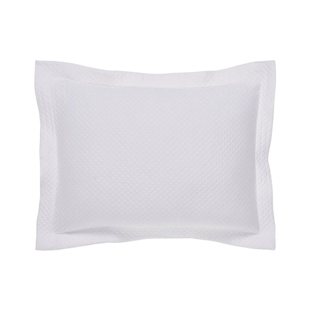 Orchids Lux Hamilton Geomatric White 20 X 26 Matelasse Coverlet Sham