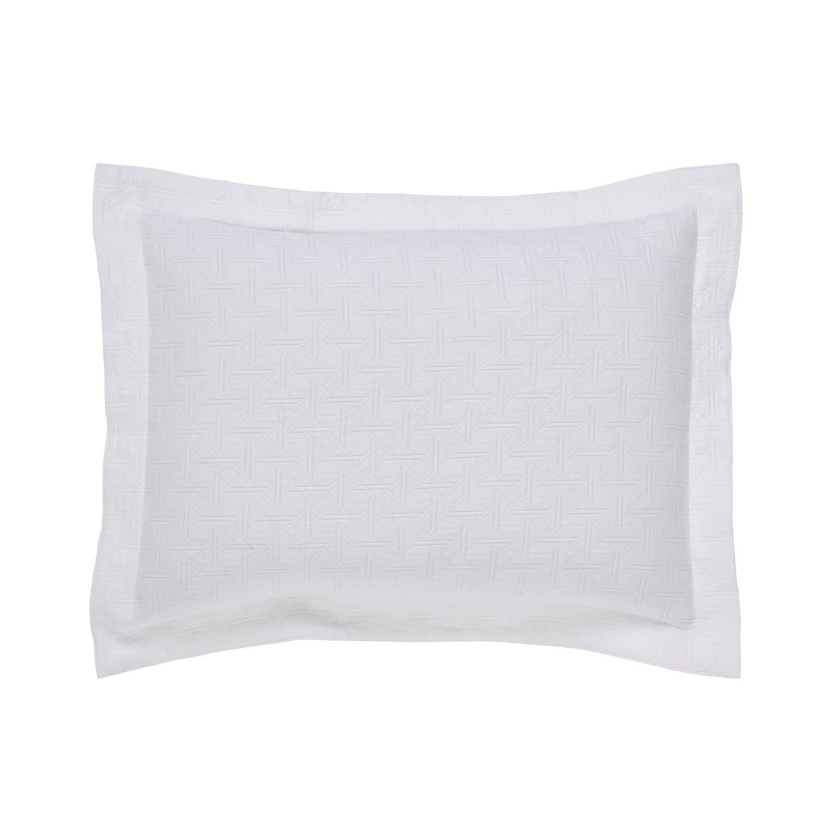 Orchids Lux Frontier Geomatric White 20 X 26 Matelasse Coverlet Sham