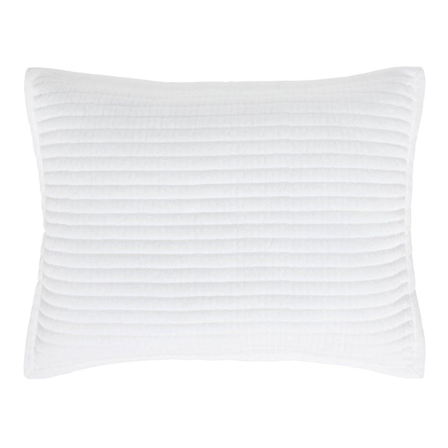Orchids Lux Milton Geomatric White 20 X 26 Coverlet Sham