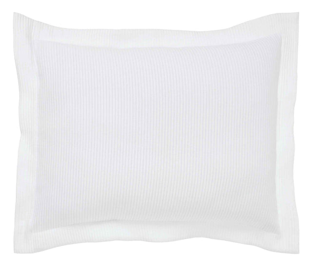 Orchids Lux Soho Stripes White 20 X 26 Matelasse Coverlet Sham